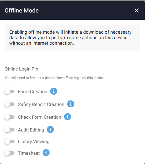 Offline Mode Desktop